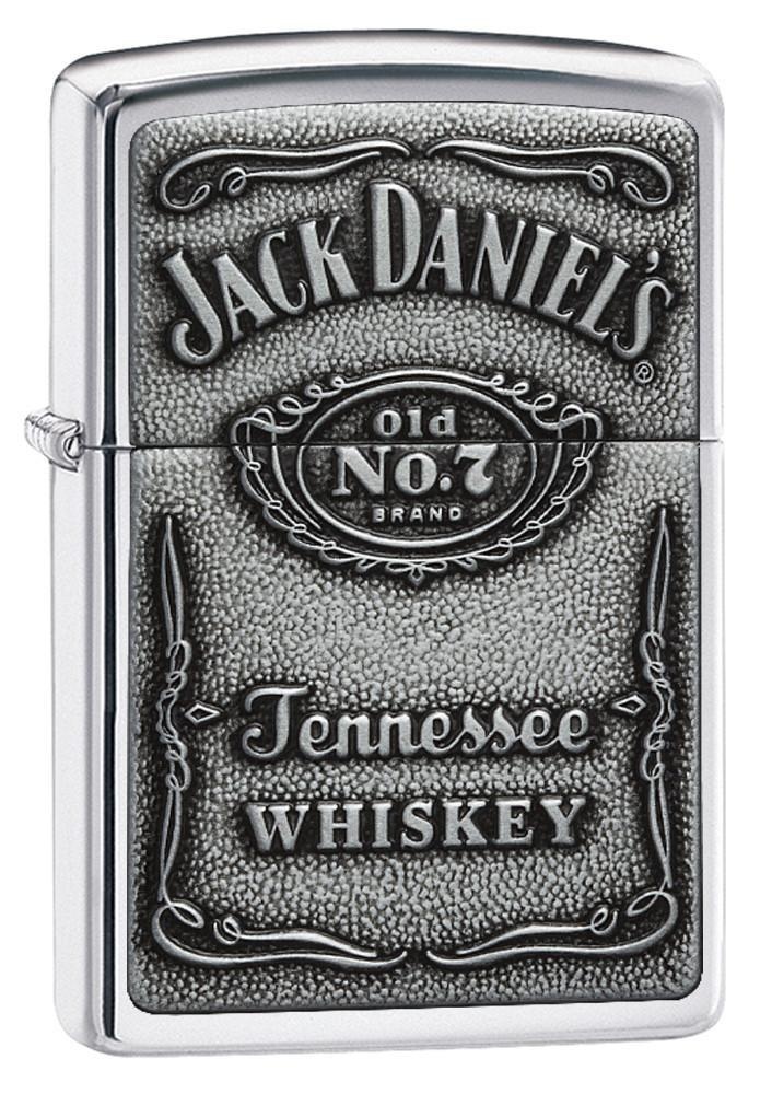 Brichetă Zippo 250JD.427 Jack Daniel\'s Label Pewter Emblem Classic Spirits