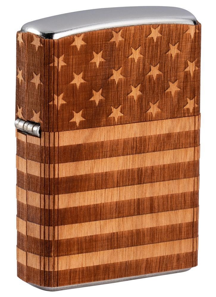 Brichetă Zippo 49332 Woodchuck USA American Flag Wrap