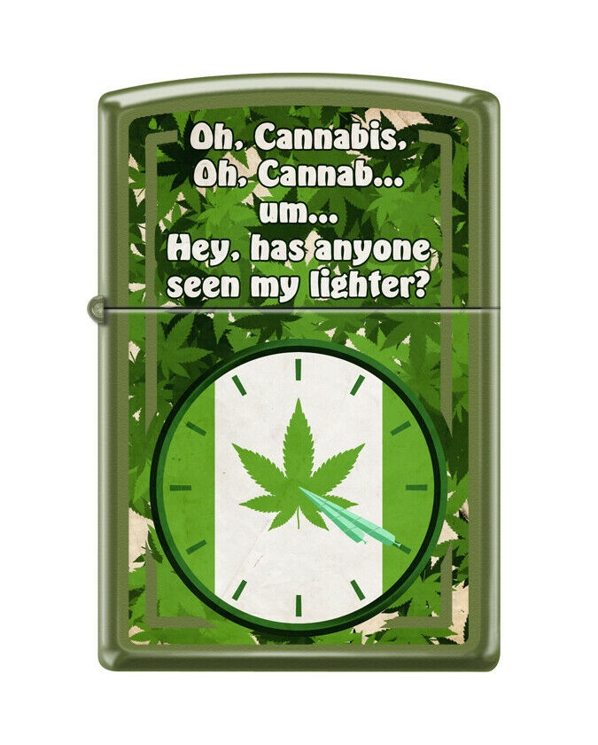 Bricheta Zippo 7496 Cannabis Clock