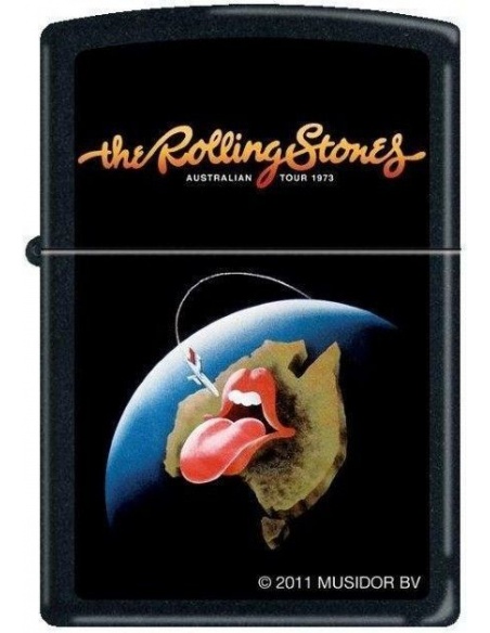 Bricheta Zippo Rolling Stones Tongue Logo Australia 1973 Tour 8192