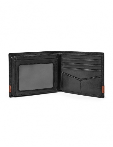 Portofel barbatesc negru Fossil Quinn ML3644001