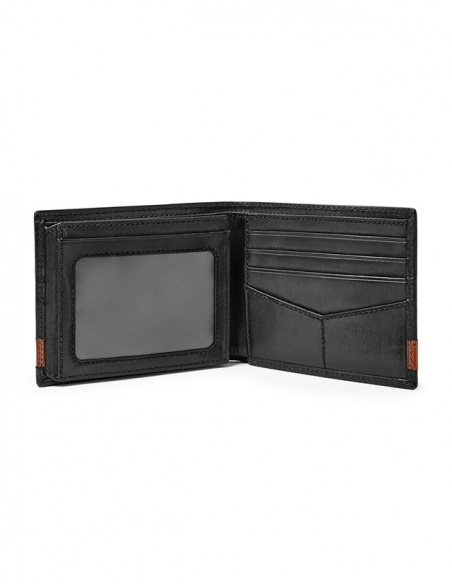 Portofel barbatesc negru Fossil Quinn ML3644001