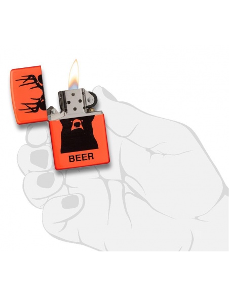 Bricheta Zippo 29343 Deer Beer Bear Neon