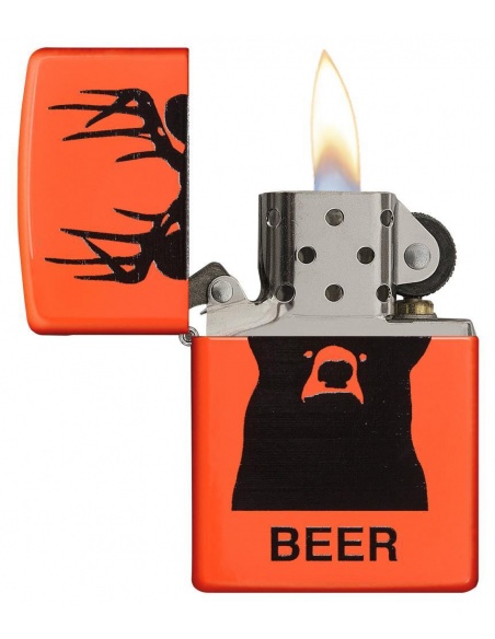 Bricheta Zippo 29343 Deer Beer Bear Neon
