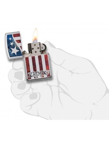 Bricheta Zippo 29095 American Flag Fusion