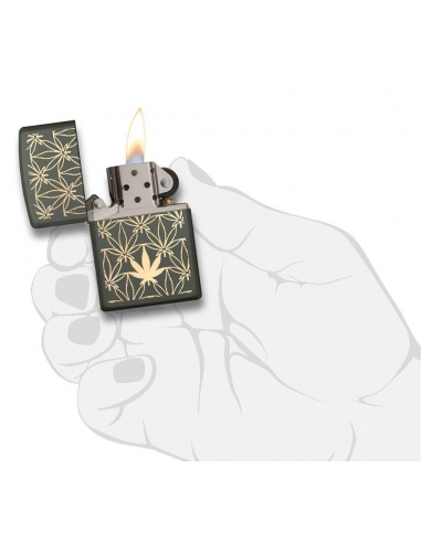 Bricheta Zippo 29589 Pot Leaf Design