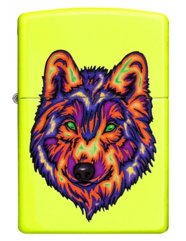 Bricheta Zippo 29639 Neon Wolf Neon Yellow