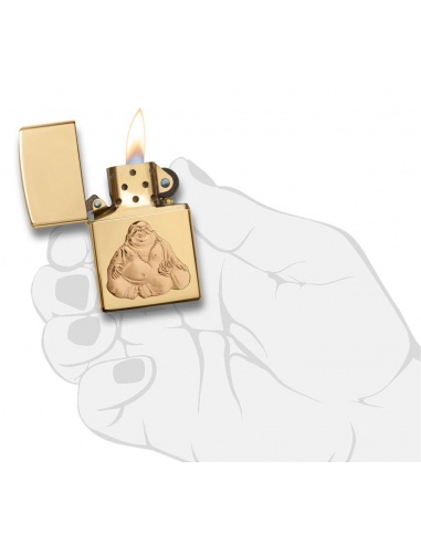 Bricheta Zippo 29626 Laughing Buddha Happy Emblem