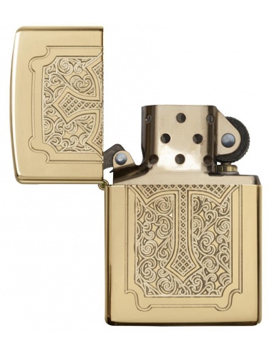 Bricheta Zippo 29436 Eccentric Deep Carved Cross Armor