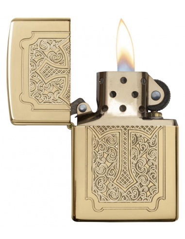 Bricheta Zippo 29436 Eccentric Deep Carved Cross Armor