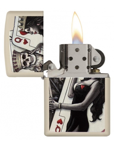 Bricheta Zippo 29393 Skull King Queen Beauty