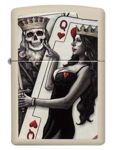 Bricheta Zippo 29393 Skull King Queen Beauty