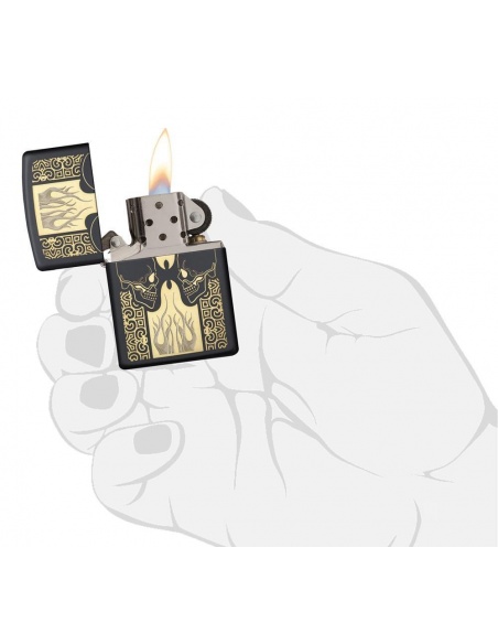 Bricheta Zippo 29404 Skulls-Face Off
