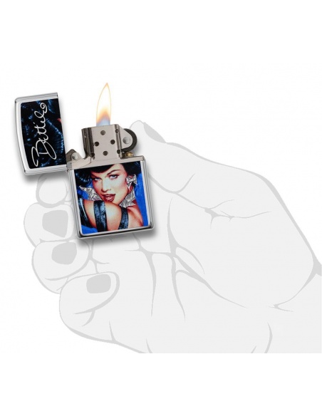 Bricheta Zippo 29584 Bettie Page Pinup Girl