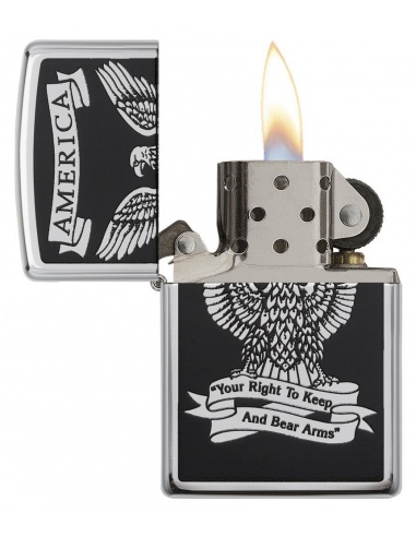 Bricheta Zippo 28290 Eagle Right to Bear Arms