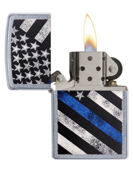 Bricheta Zippo 29551 Blue Line Police Flag