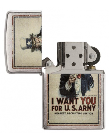 Bricheta Zippo 29595 Uncle Sam "I Want You For U.S. Army"