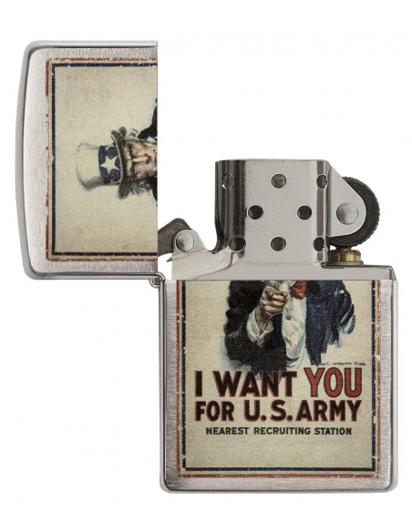 Bricheta Zippo 29595 Uncle Sam "I Want You For U.S. Army"