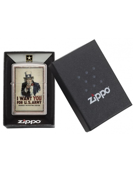 Bricheta Zippo 29595 Uncle Sam "I Want You For U.S. Army"