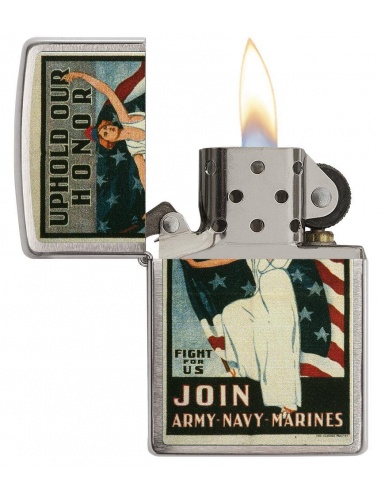 Bricheta Zippo 29599 US Army Navy Marines American War Fight