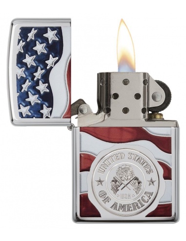 Bricheta Zippo 29395 American Stamp on Flag