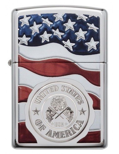 Bricheta Zippo 29395 American Stamp on Flag
