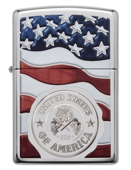 Bricheta Zippo 29395 American Stamp on Flag