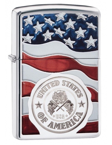 Bricheta Zippo 29395 American Stamp on Flag