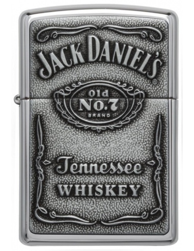 Bricheta Zippo 250JD.427 Jack Daniel's Label Pewter Emblem Classic Spirits