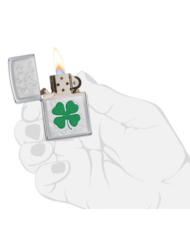 Bricheta Zippo 24699 4 Leaf Clover - Shamrock