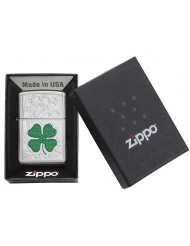 Bricheta Zippo 24699 4 Leaf Clover - Shamrock