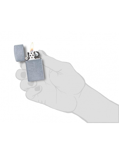 Bricheta Zippo 1607 Plain Slim Street Chrome 
