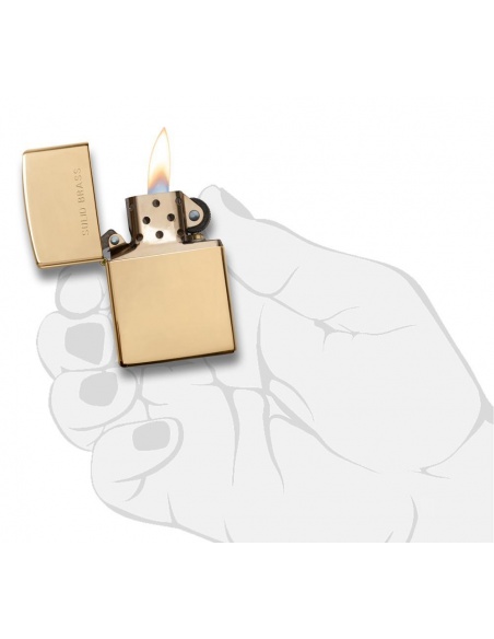Bricheta Zippo 254 High Polish Solid Brass