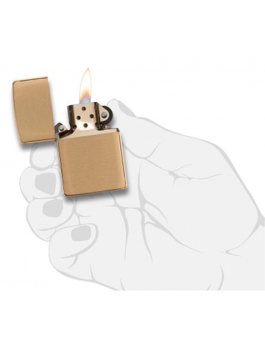 Bricheta Zippo 204B Brushed Brass Finish