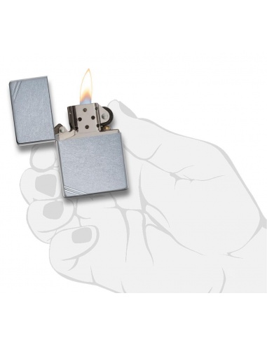 Bricheta Zippo 267 Street Chrom Vintage with Slashes