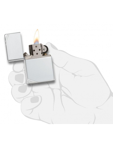 Bricheta Zippo 14 Sterling Silver Vintage with Slashes