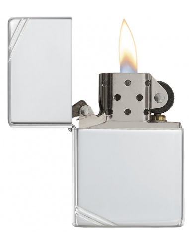 Bricheta Zippo 14 Sterling Silver Vintage with Slashes