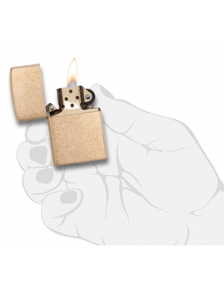 Bricheta Zippo 28496 Armor Tumbled Brass 