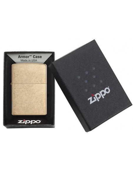 Bricheta Zippo 28496 Armor Tumbled Brass 