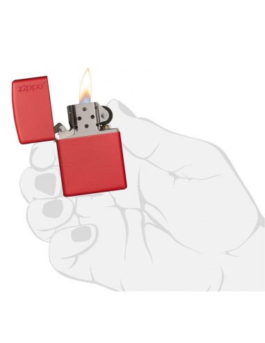 Bricheta Zippo 233ZL Red Matte with Zippo Logo