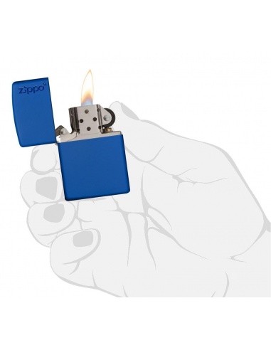 Bricheta Zippo 229ZL Royal Blue Matte with Zippo Logo