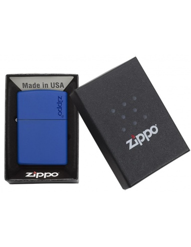 Bricheta Zippo 229ZL Royal Blue Matte with Zippo Logo
