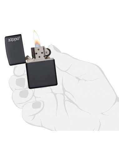 Bricheta Zippo 218ZL Black Matte with Zippo Logo