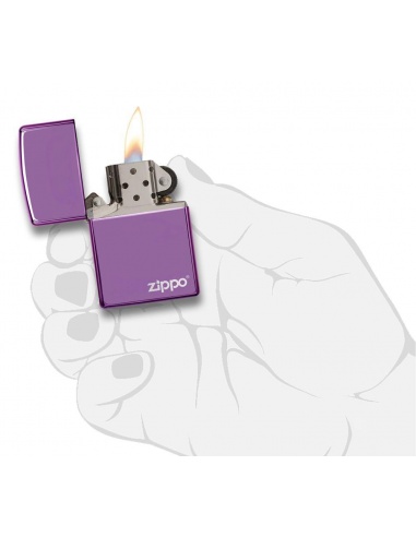 Bricheta Zippo 24747ZL High Polish Purple Zippo Logo