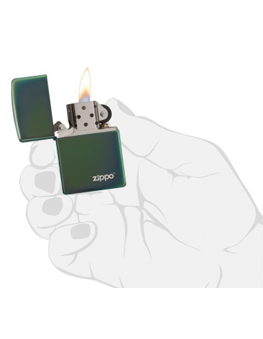 Bricheta Zippo 28129ZL High Polish Green Zippo Logo
