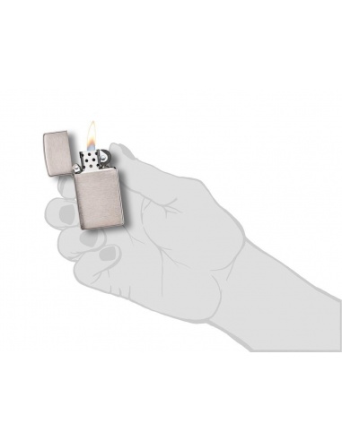 Bricheta Zippo 1600 Genuine Slim Brushed Chrome