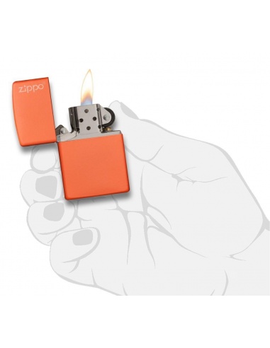 Bricheta Zippo 231ZL Orange Matte with Zippo Logo
