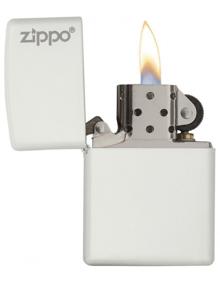 Bricheta Zippo 214ZL White Matte with Zippo Logo