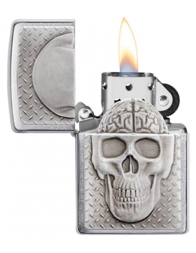 Bricheta Zippo 29818 Skull With Brain Surprise