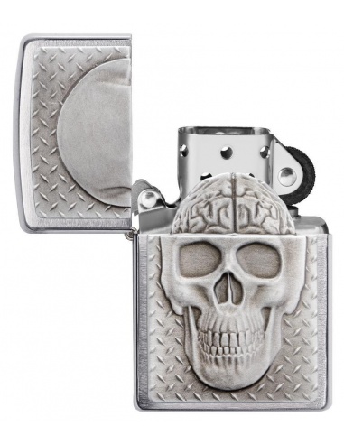 Bricheta Zippo 29818 Skull With Brain Surprise